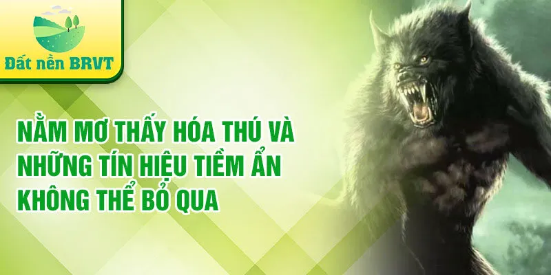 Nằm mơ thấy hóa thú và những tín hiệu tiềm ẩn không thể bỏ qua