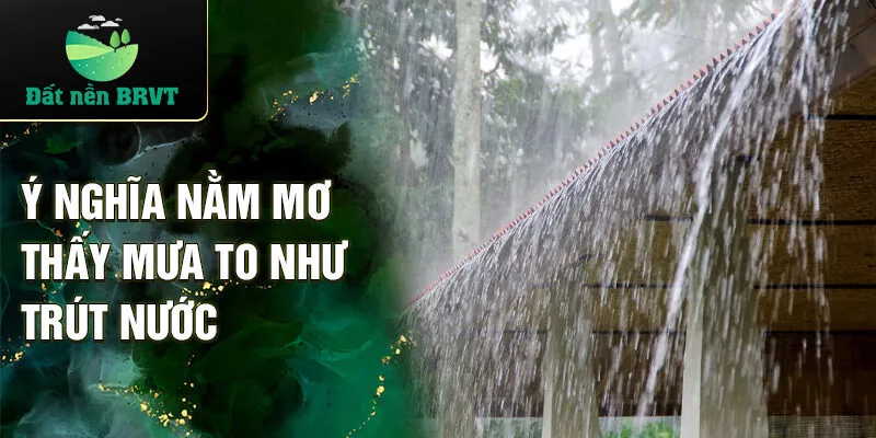 Ý nghĩa nằm mơ thấy mưa to như trút nước