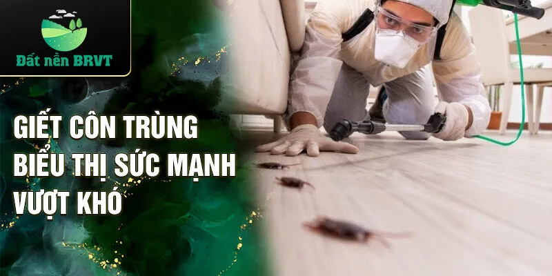 Giết côn trùng biểu thị sức mạnh vượt khó