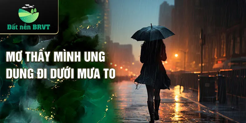 Mơ thấy mình ung dung đi dưới mưa to